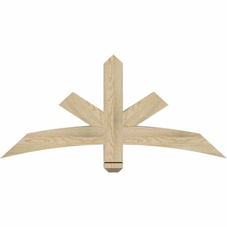 Ekena Millwork Alberta Rough Sawn Timber Gable Bracket, Douglas Fir, 48"W x 22"H x 4"D x 4"F, 11/12 Pitch GBW048X22X0404ALB00RDF